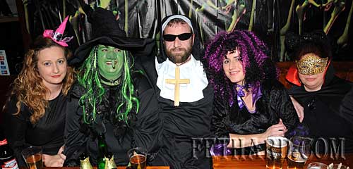 Photographed at the Halloween Party at Lonergan's Bar are L to R: Aisling Carroll, Debbie Carroll, Peter Shaw, Susan Carroll and Ellen Carroll.