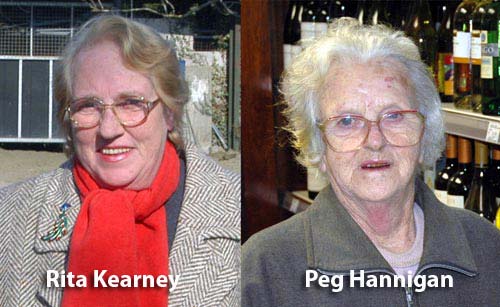 Rita Kearney and Peg Hannigan