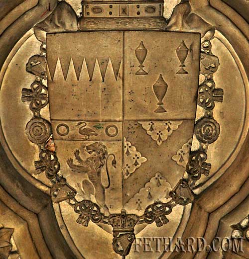 One of the heraldic coat of arms from Canices Cathedral in Kilkenny