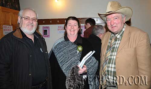 Photographed at the Tipperariana Book Fair in Fethard are L to R: Miceál McCormack, Eileen Kennedy (Templetuohy) and Liam Burke (Clerihan)