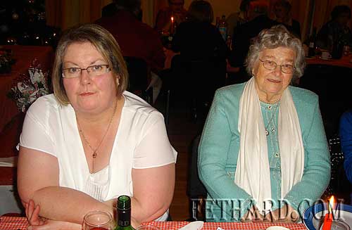 Photographed at Fethard Bridge Club Christmas Party are L to R: Betty Walsh and Brigid Gorey.