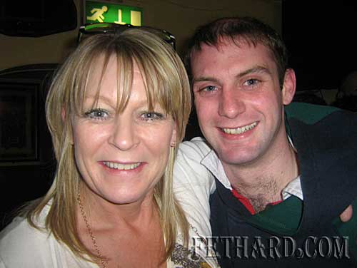 Margaret Power and Slippers Madden at the Cheltenham Preview night at Butler's Sports Bar for charity.