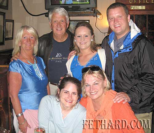 Declan Mulligan photographed with family members while home on holidays from San Francisco. Back L to R: Marian Gilpin, Declan Mulligan, Jodie Gilpin, Scott Winkel. Front L to R: Jodi Winkel and Tanya Mulligan.