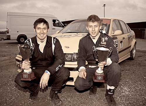 Fethard brothers John and Paul McCarthy who both took home Irish Championship cups in the D-rift 09 Championship