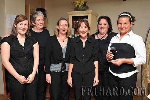 Staff members photographed at the 'First Birthday' celebrations of Sadels Restaurant, Burke Street, Fethard. L to R: Laura Forde, Connie Cuddihy, Catherine O'Sullivan, Maura Ryan, Tina Whyte and Christina Szilagyi