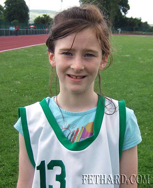 Hannah Phelan, grandaughter of Willie Phelan, Crampscastle, who represented Clerihan area at the Community Games Athletics Finals.