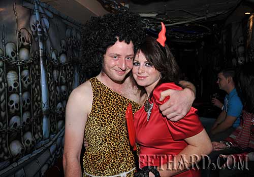 At the Halloween Party in Lonergans were L to R: Darren McGrath and Tara Bates