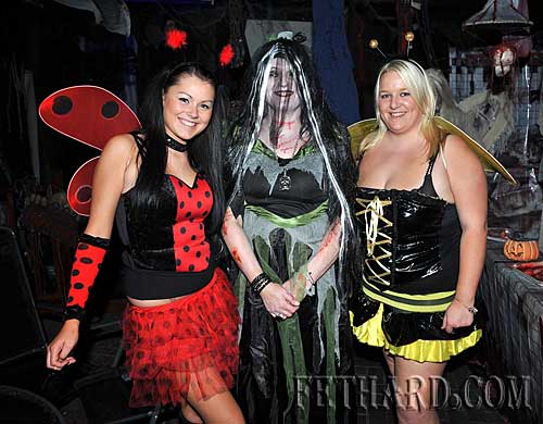 At the Halloween Party in Lonergans were L to R: Tara Needham, Ann Needham and Leeann Hickey.