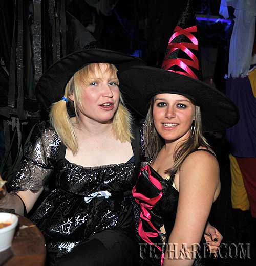 At the Halloween Party in Lonergans were L to R: Pam Lalor and Amie Waugh