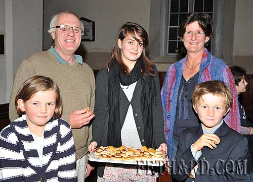 Photographed at the Harvest Festival in Fethard were Back L to R: Louis Grubb, Louise Baily, Sara MacDonald. Front L to R: Ruth MacDonald and Angus MacDonald.