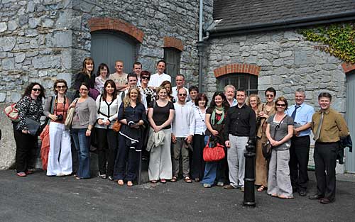 Group of heritage officers photographed outside the Abymill Theatre Fethard following a presentation on Fethard's Public Realm Plan and local community development. The group were attending a two day seminar based in Clonmel.