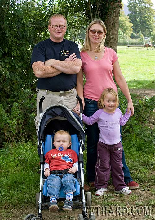 Enjoying the Horse Trials at Grove last Sunday are Jimmy and Dee Smith with their children Zack and Sarah.