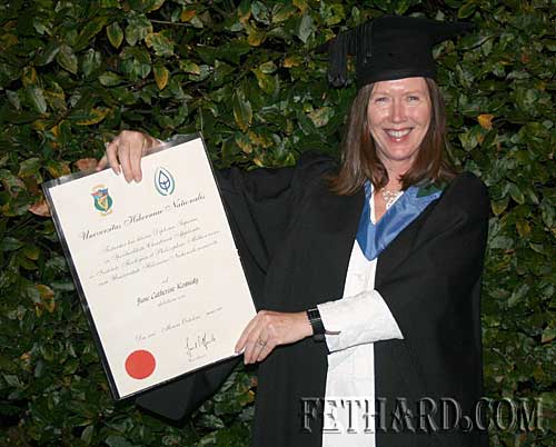 June Kennedy, Burke Street, who recently graduated with first class honours in the Higher Diploma in Applied Christian Spirituality (ACS) at Milltown Institute, Dublin