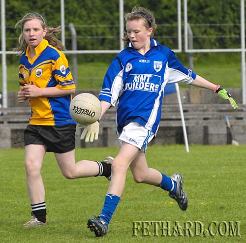 Fethard's Katie Butler shoots past Clonmel Óg to score in the county final.