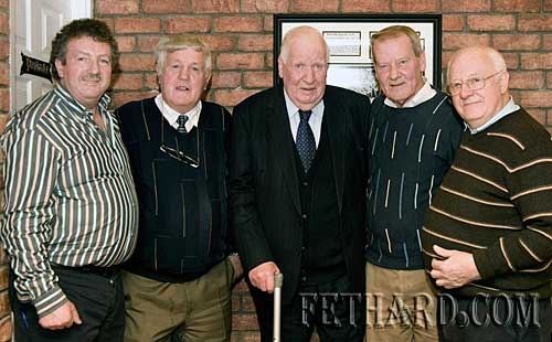 Photographed at the celebration to honour the 75th anniversary of Moyglass senior hurlers victory in the south championship of 1934 were L to R: Matty Tynan, Sean Moloney, Joe Ahern, Paddy Tynan and Seamus Hackett