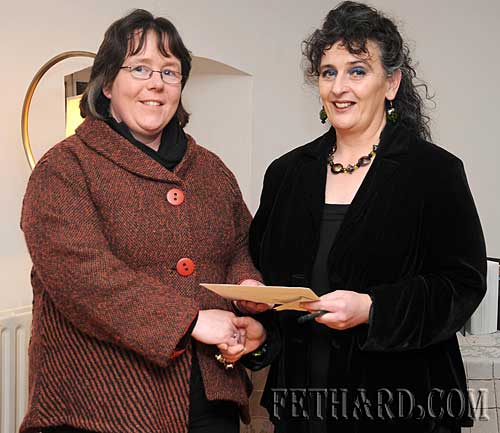 Pat Looby (right) presenting first prize to Edwina Newport for her entry in the Walled Towns Photographic Competition organised by Fethard Historical Society. The event was run by Fethard Historical Society and organised by the Irish Walled Towns Network in conjunction with the Heritage Council. It is now in its 2nd year. Edwina's photograph, which was a viewpoint of Madams Bridge, will now go forward to national level and we wish her every success.
