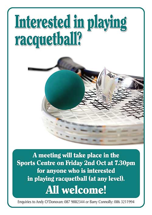 Anyone to play Racquetball?