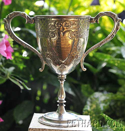The ornate Tipperary Red Coat Races cup dated 8th April 1889