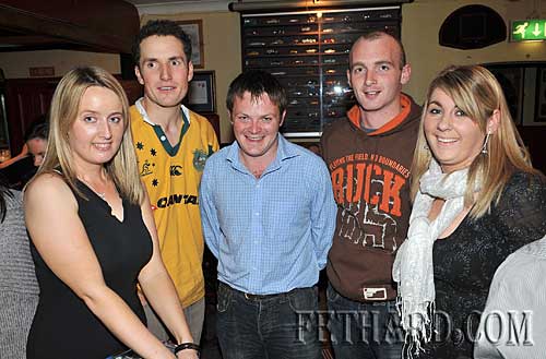  Members of Fethard Macra photographed helping at their Table Quiz held in Butlers Bar in aid of MS Ireland. L to R: Una Shanahan, Noel Clancy, Mike Moclair, Thomas O'Dea and Ann Marie Kennedy.