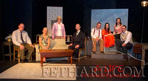 Fethard Players cast of 'A Life' photographed after their performance in the Abymill Theatre. L to R: Liam O'Connor, Marian Gilpin, Anne Connolly, Colm McGrath, Pat Brophy, Mia Treacy, Anne Kennedy and Ciarán Mullally.