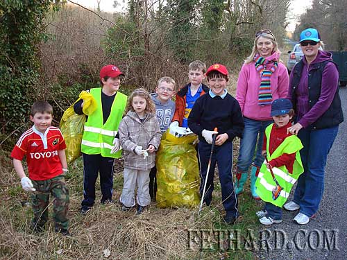 Children joining in the fun during the big 'clean-up' at Drundeel last week.