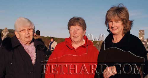 L to R: Kitty Delany, Mary Kenrick and Norma O'Brien at the November Rosery for the Holy Souls at Calvary Cemetery