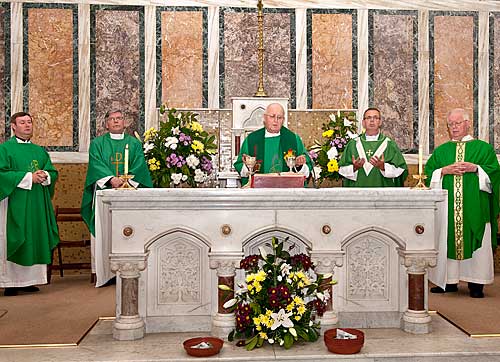L to R: Gerry Horan OSA (Provincial), Canon Tom Breen P.P., Fr. Joe Walsh OSA, Fr. Joe Walsh and Fr. Martin Nolan OSA.