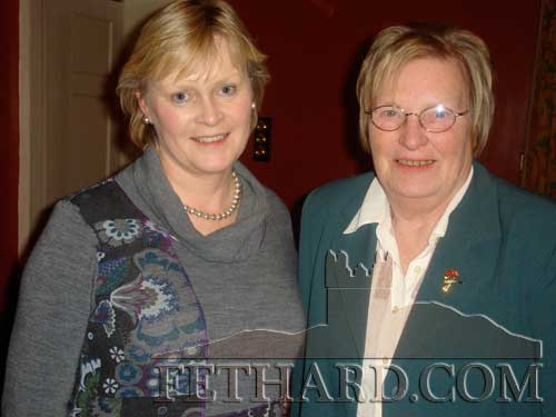 Michelle O'Donoghue and Margaret Carrick photographed at the Fethard Knitting Group's winter party at Raheen House