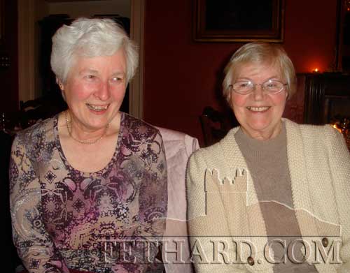 Helen McMahon and Sr. Juliana photographed at the Fethard Knitting Group's winter party at Raheen House
