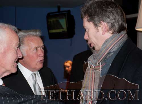 John Kelly speaking with Martin Sheen at the Premier of Stella Days in Dublin on 23rd February 2012.