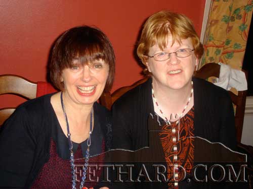 Teresa Fehilly and Rosemary Purcell photographed at the Fethard Knitting Group's winter party at Raheen House