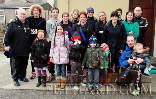 Fethard Athletic Club members and supporters photographed at the 2013 County Junior 3K and Masters 6K road championships in Ballingarry
