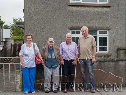 Visiting the old Flynn home on The Green are L to R: Phyllis Deasy, Dinny Flynn, Jim Allen (neighbour) and Pat Deasy.