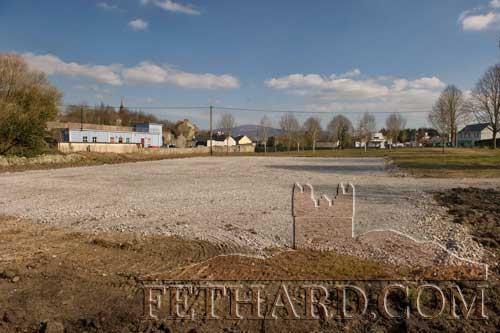 Site of the newly landscaped Community Playground at Cashel Road, Fethard.