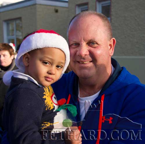 Paddy Trehy and his son Ricky out to see Santa in Fethard