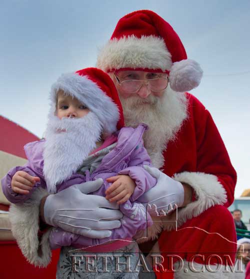 Santa photographed with Caitlin Feery on The Square Fethard