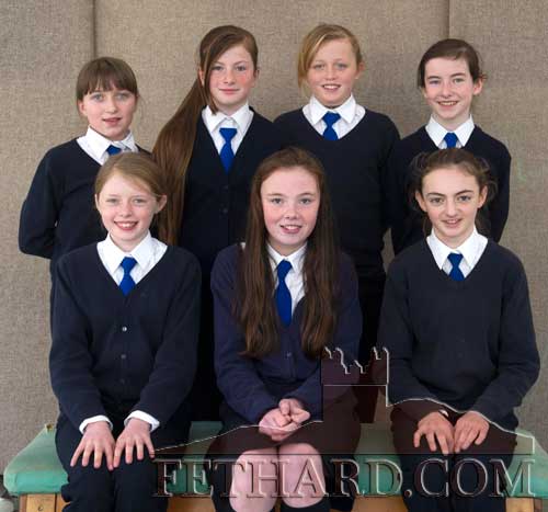 Holy Trinity National School girls' Spikeball team Back L to R: Rachel Loughnane, Nell Spillane, Annica O'Connor, Aine Ryan. Jennifer Phelan, Megan Ryan and Alison Connolly. Missing from photo are Molly Curran and Kaylin O'Donnell.