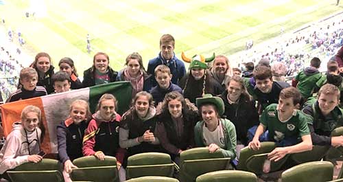 Fethard Patrician Presentation Secondary School students who were lucky to win tickets to see thr World Cup qualifying match between Ireland and Georgia on Thursday, October 6, at the Aviva Stadium.