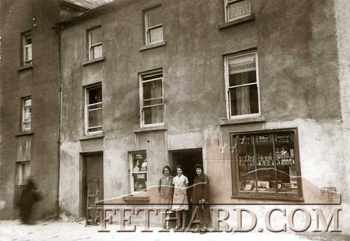 The above photograph was taken in March 1936 of Kate Cantwell's shop in Burke Street (beside the late Dick Hayes's house). Kate Cantwell's daughter was Peggy (Cantwell) McCarthy, Burke Street.