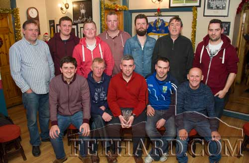 Full group of card players that took part in the Texas Hold'em Card League at Butler's Bar Fethard. Back L to R: Pierre Blundell, Stephen O'Meara, Johnny Ryan, Ian Croke, Richard Hayes, Philip Butler, Stephen Harrington. Front L to R: Niall Hayes, Jarleth Connolly, Darragh Corbett (winner), Kenneth O'Donnell and Brendan Keating.