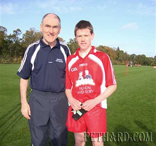 Mickey Harte, three-time All Ireland Gaelic Football manager of Tyrone, photographed with Brian Healy, The Green, at Carton House Hotel, Kildare, (31 Oct '09) where a DVD was filmed, showing insights into Tyrone's manager, his methods with players and some of the drills he uses to hone the skills of young Gaelic Footballers.