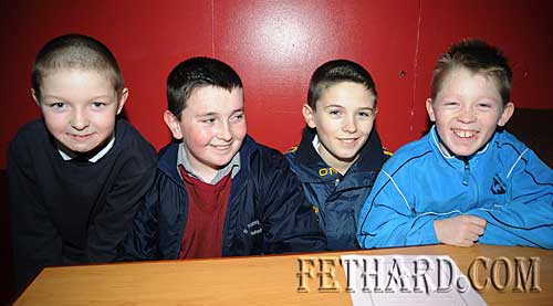 St. Patrick's Boys School quiz team L to R: Michael Earl, Michael Hally, Niall Doocey and Dean Dorney.