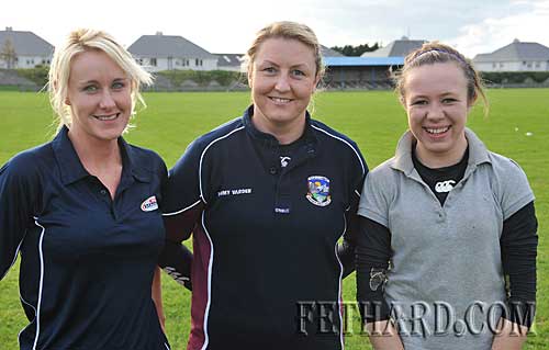 Fethard Junior ladies football team members in training for their first ever county final next week L to R: Jennifer Keane, Jennifer Fogarty and Mary Jane Kearney.