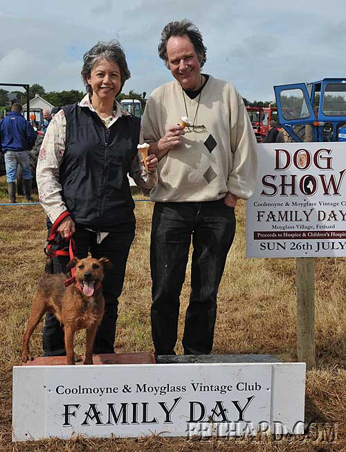 Janneke and Bert Van Dommelen with their dog 'Hopper' at the Coolmoyne & Moyglass Vintage Club’s Family Day held in Moyglass