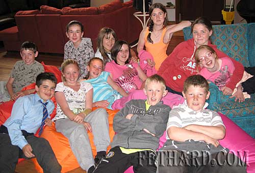 Sixth class pupils from Cloneen National School photographed at Fethard Youth Cafe last week. 