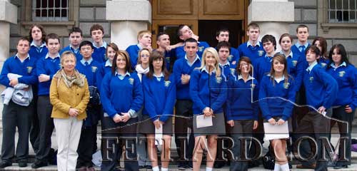 Pictured above are pupils from the Patrician Presentation Secondary School outside the National Gallery, Kildare Street, Dublin, part of their recent tour of Dublin