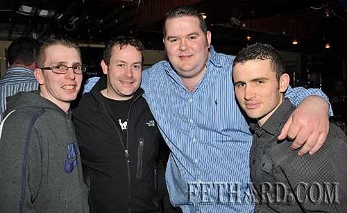 Enjoying Easter in Fethard were L to R: Eoin Maher, Keith Woodlock, Declan Lonergan and Karl 'Charlo' Maher.