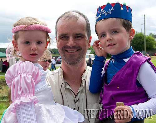 Paul Hayes with his children Anna and Danny at Fethard Medieval Festival