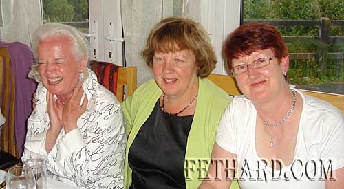 L to R: Rita Walsh, Anne D'Arcy and Gemma Burke photographed at the Knitting Group's outing to Kilkieran Cottage