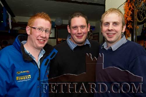Photographed at the Gaelic4Mothers social function last weekend in The Castle Inn are L to R: Barry Murphy, Brian Kennedy and John Mackey